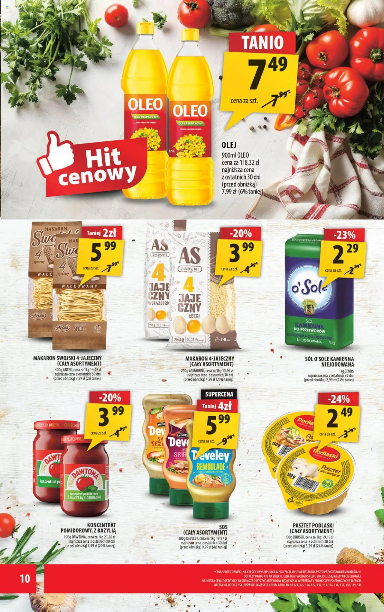 Arhelan Gazetka od 16.06.2025 | Strona: 10 | Produkty: Oregano, PC, Koncentrat pomidorowy, Sól