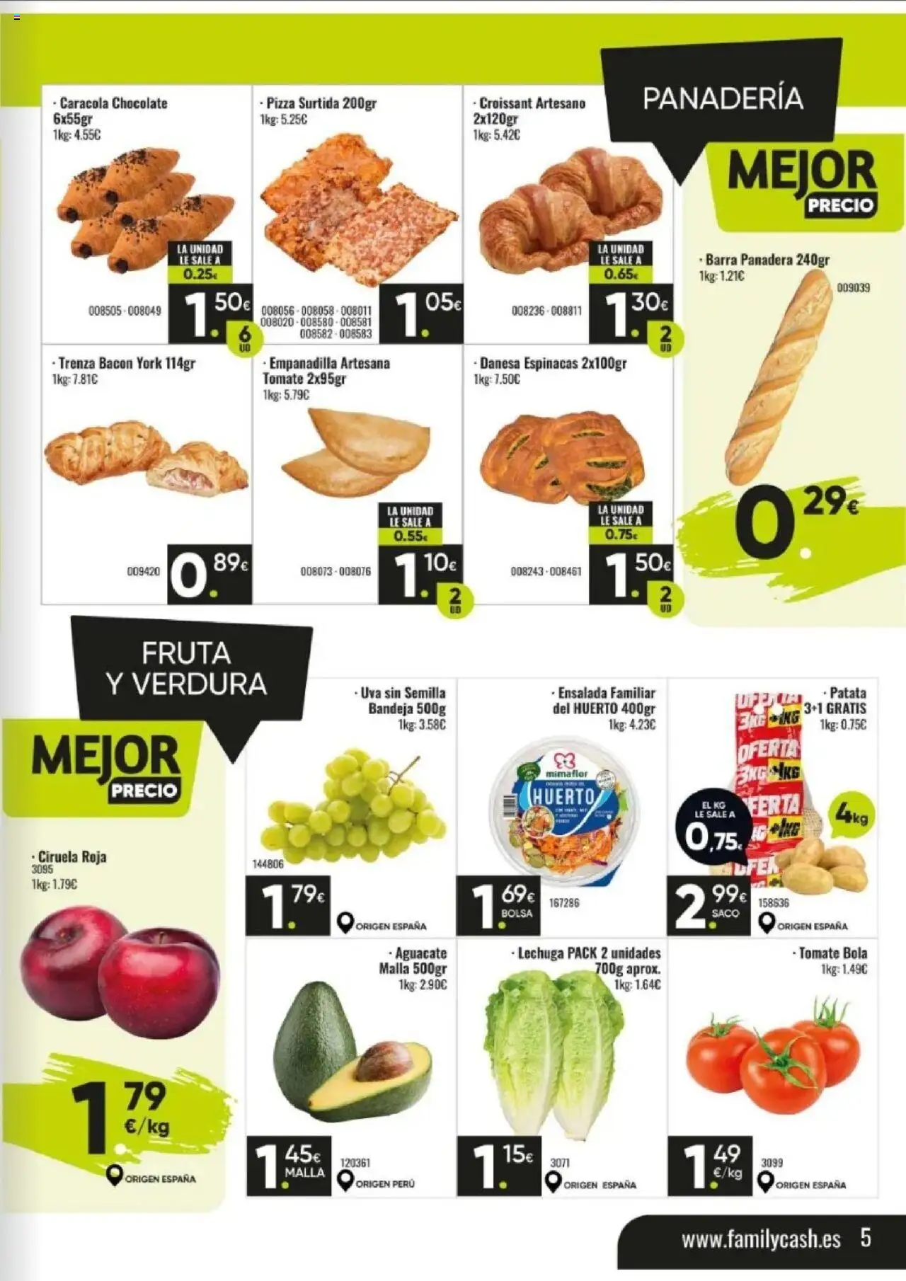 Family Cash folleto │ válido desde el 11.08.2025 | Página: 5 | Productos: Croissant, Πορσελάνη, Ensalada, Bolsa