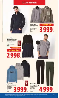 Esmara® Men Férfi polárpulóver, Praktikus zsebekkel Sportos állógallérral Méret: M-XXL - amely érvényes a következő dátumtól: 27.12.2025 | Oldal: 41 | Termékek: Játékok, Nadrág