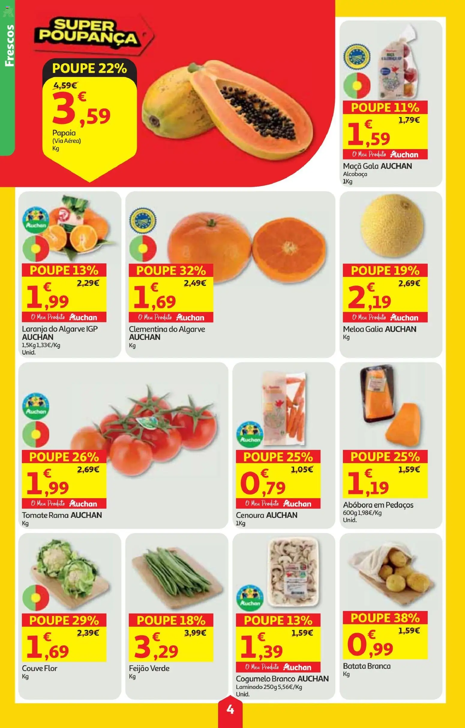 Minipreço folheto │ válido de 18.12.2025 | Página: 4 | Produtos: Batata, Maça, Tomate, Couve