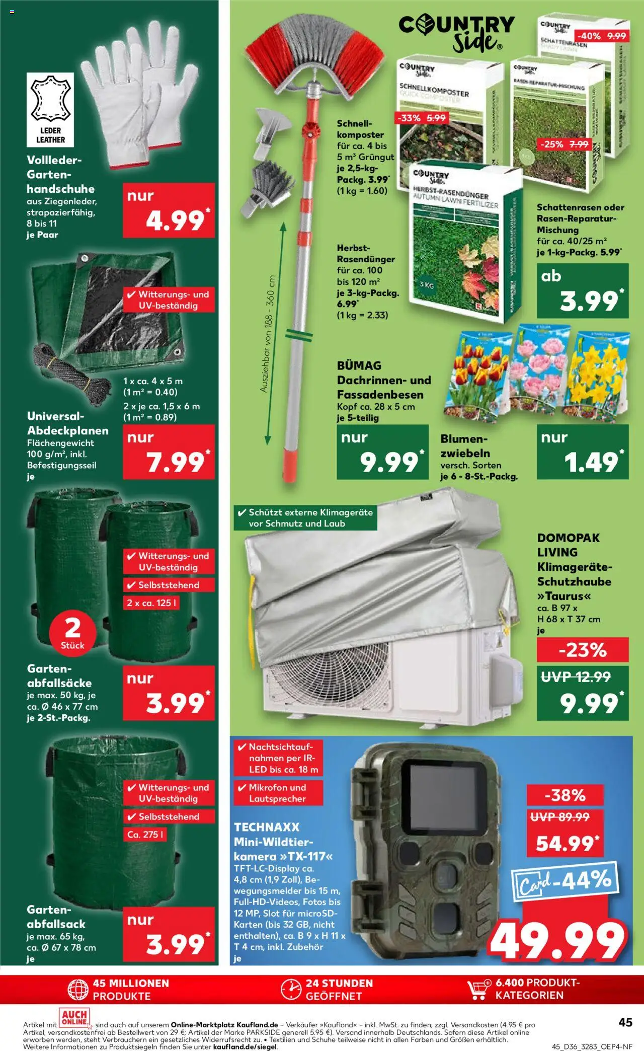 Kaufland prospekt Frankfurt (Oder)	 – gültig ab 04.09.2025 | Seite: 45 | Produkte: Kamera, Lautsprecher, Blumen, Handschuhe