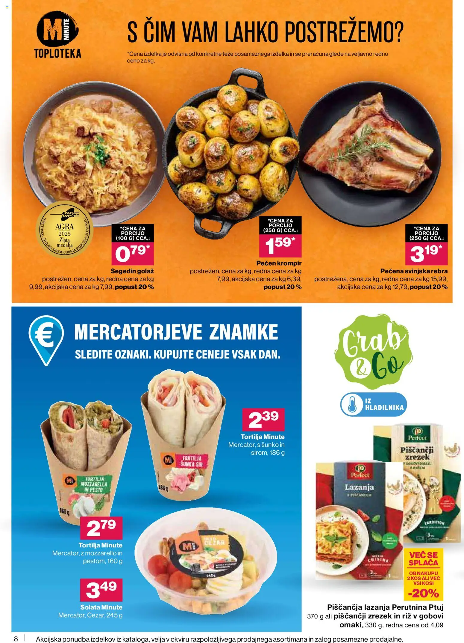 Novi Mercator katalog ponudbe – veljaven od 08.01.2026 | Stran: 8 | Izdelki: Riz, Lazanja, Solata, Krompir