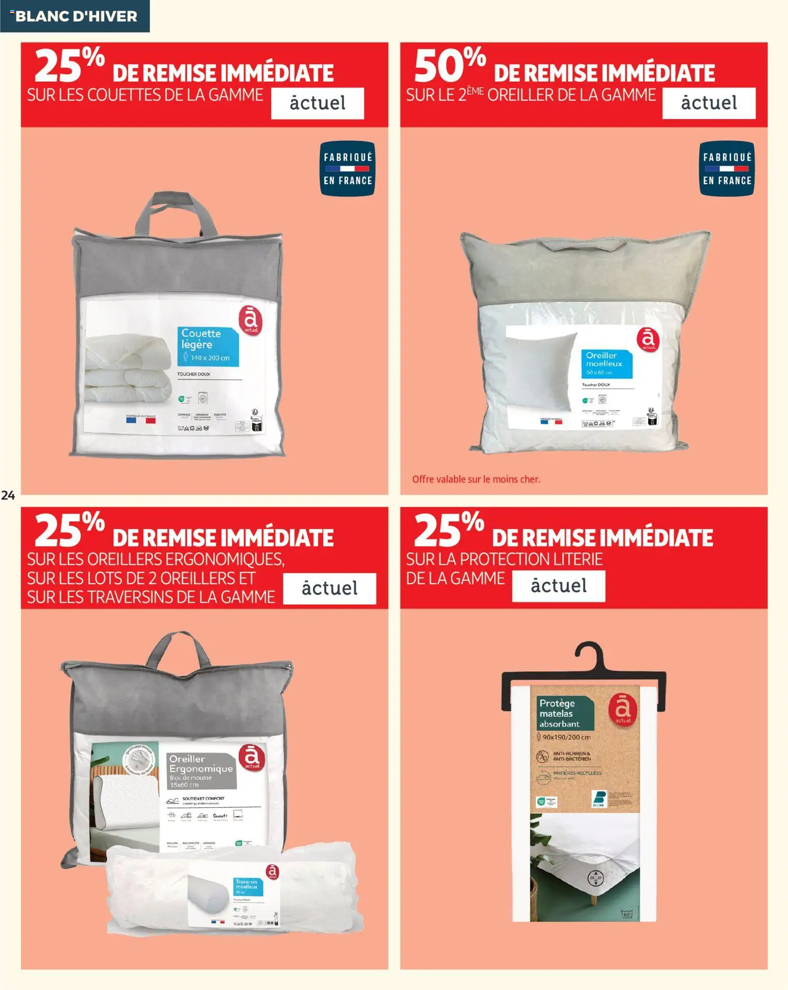 {H1} | Page: 24 | Produits: Mousse, Matelas, Oreiller, Couette