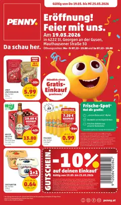Penny Markt Eröffnung in 4222 St. Georgen an der Gusen ab 19.03.2026 gültig