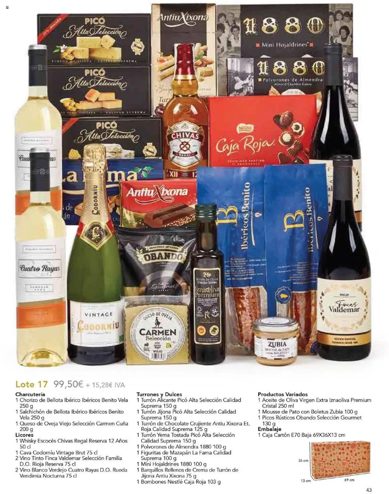 E.Leclerc Regalos de Navidad 2025 │ válido desde el 10.10.2025 | Página: 45 | Productos: Queso de oveja, Whisky, Aceite de oliva virgen extra, Vela