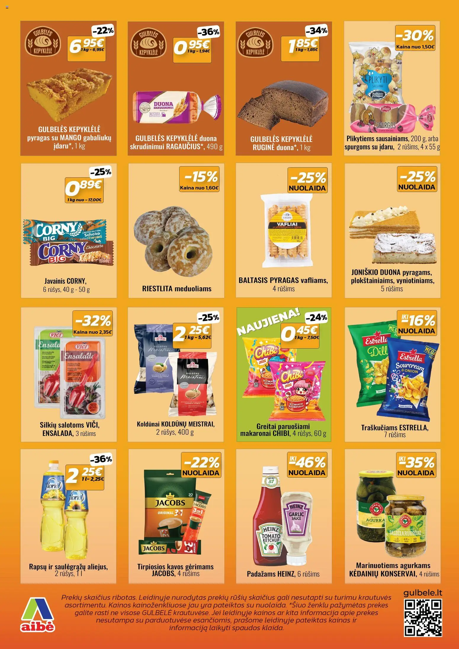 Gulbele akcijos nuo 26.02.2026 | Puslapis: 3 | Prekių: Pyragas, Greitai paruošiami makaronai, Vafliai, Makaronai