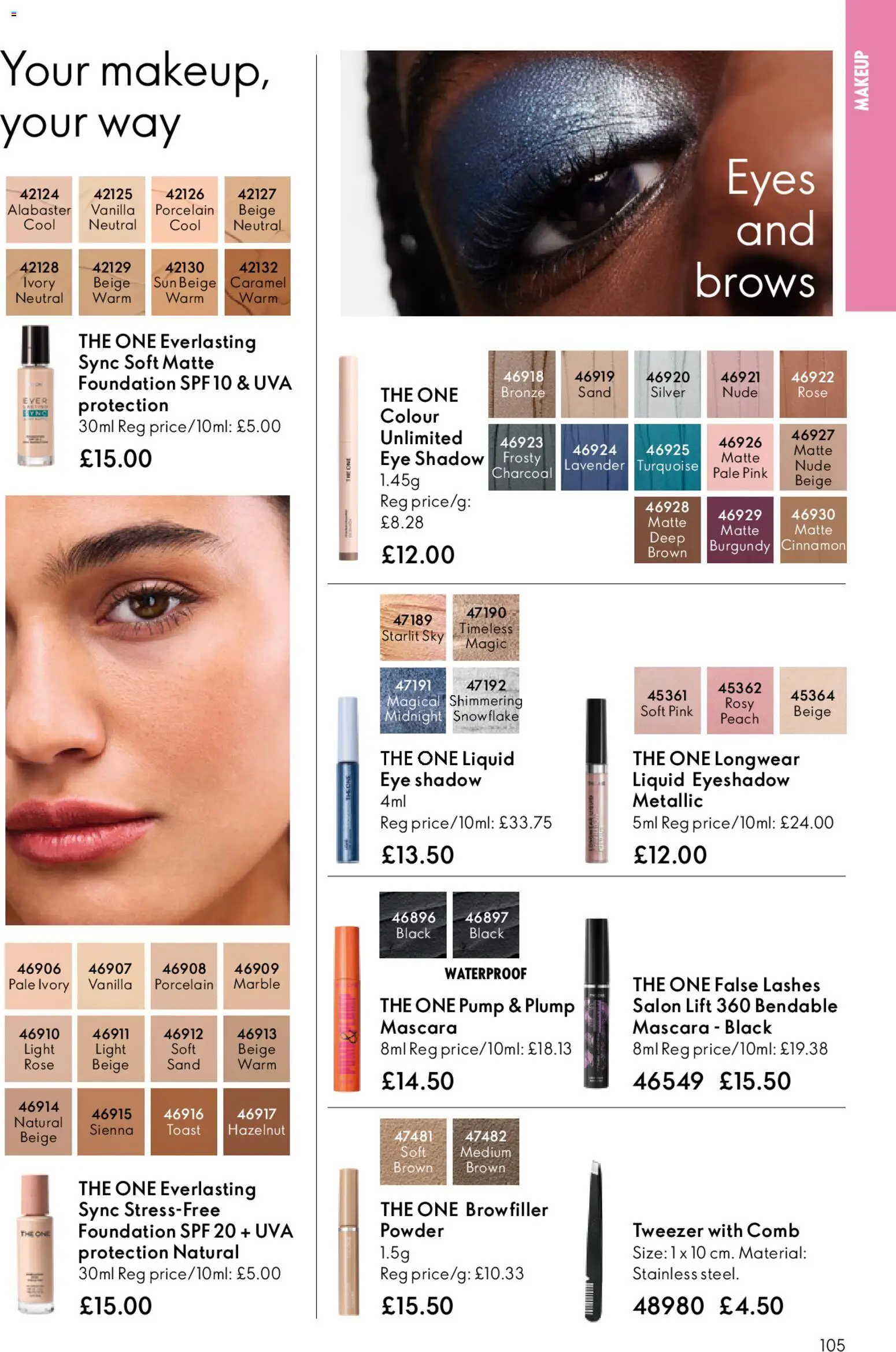 {H1} | Page: 105 | Products: Powder, Mascara, Lavender, Vanilla