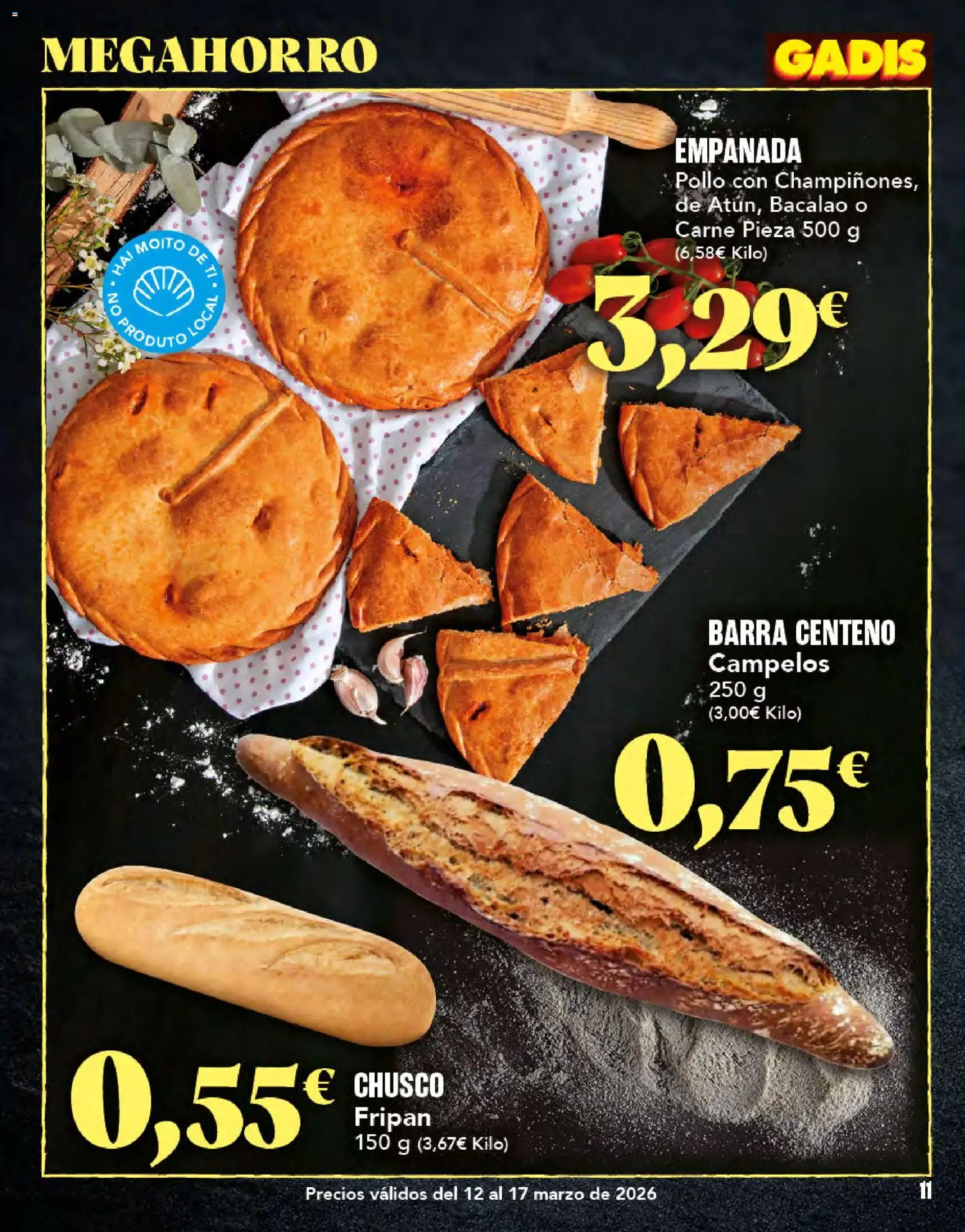 Gadis folleto │ válido desde el 12.03.2026 | Página: 11 | Productos: Pan, Croissant, Horno, Φρυγανιές σικάλεως
