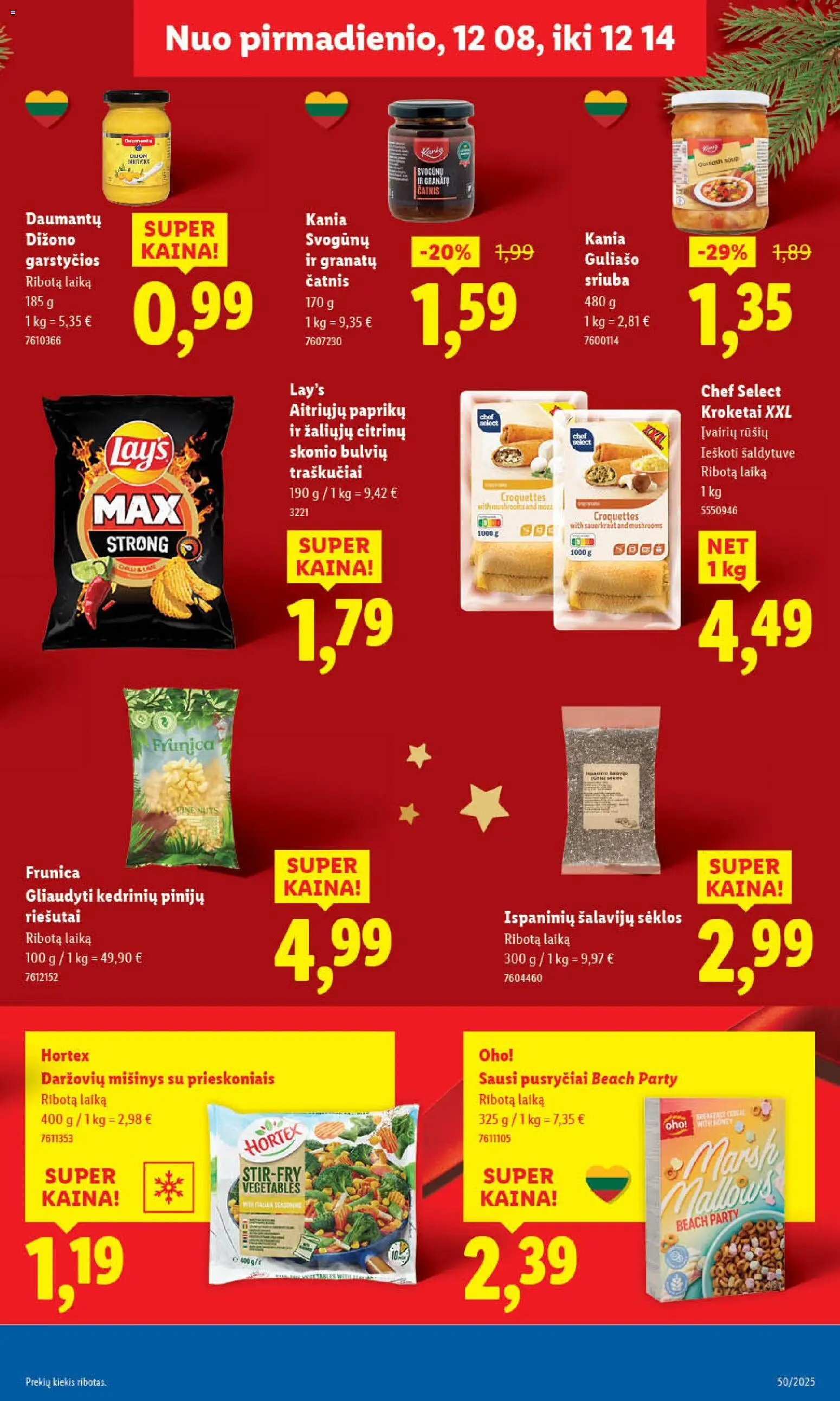 LIDL akcijos nuo 08.12.2025 | Puslapis: 37 | Prekių: Riešutai, Sėklos, Traškučiai