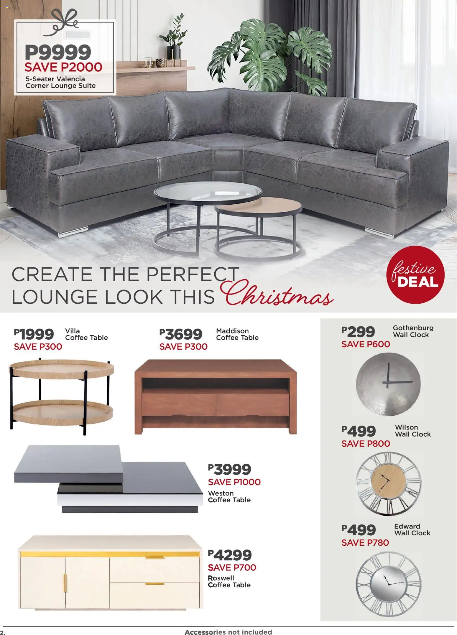 New House and Home catalogue – valid from 10.11.2025 | Page: 2 | Products: Coffee table, Table, Coffee, Clock