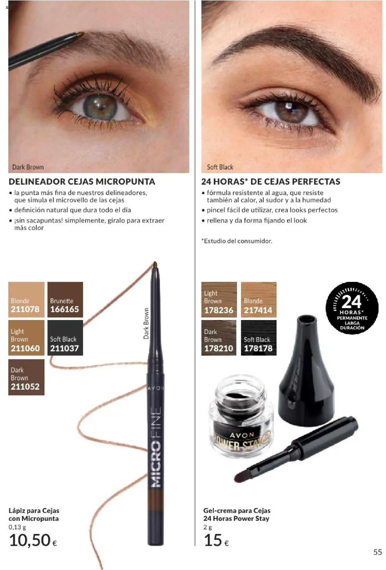 Catálogo AVON campaña 6 │ válido desde el 01.06.2025 | Página: 55 | Productos: Delineador, Sacapuntas