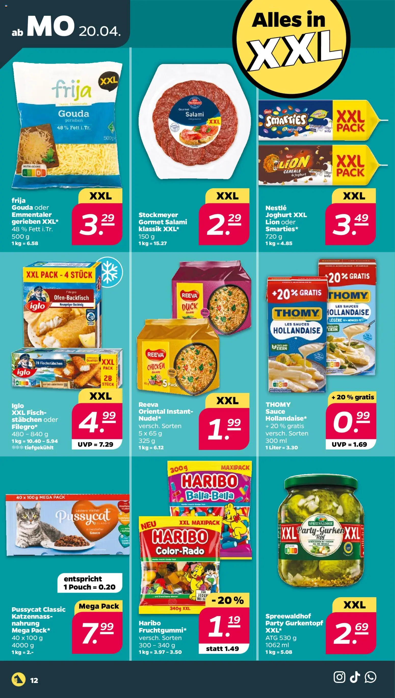 Netto Prospekt 	 – gültig ab 20.04.2026 | Seite: 12 | Produkte: Haribo, Joghurt, Iglo, Smarties