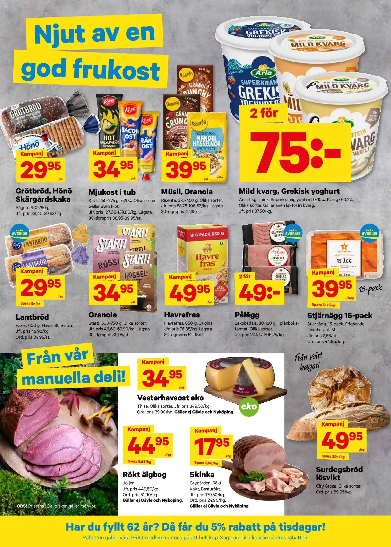 City Gross reklamblad aktuell från 27.10.2025 | Sida: 4 | Produkter: Yoghurt, Lantbröd, Granola, Fräs