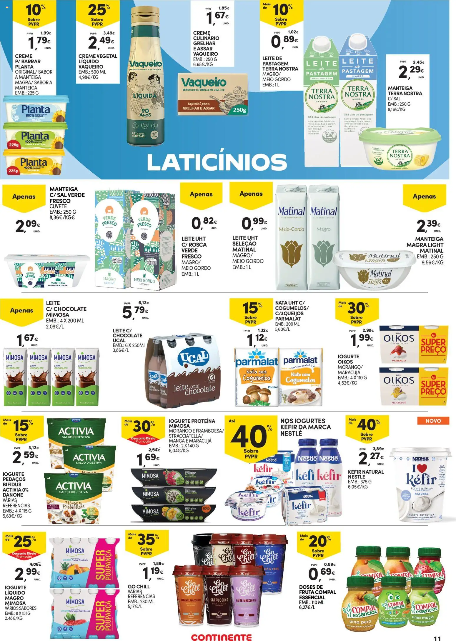 Continente - Açores │ válido de 13.11.2025 | Página: 11 | Produtos: Iogurtes, Iogurte, Nestlé, Cogumelos