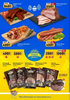 Aman katalog - pregled Aman kataloga - važi od 30.03.2026 | Strana: 4 | Proizvode: Pršut, Suvi vrat, Slanina, Pečenica