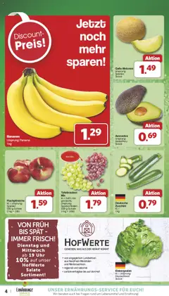Famila Nordwest Prospekt 	 - gültig ab dem 03.08.2025 | Seite: 4 | Produkte: Bananen, Eisbergsalat, Zucchini, Uhr