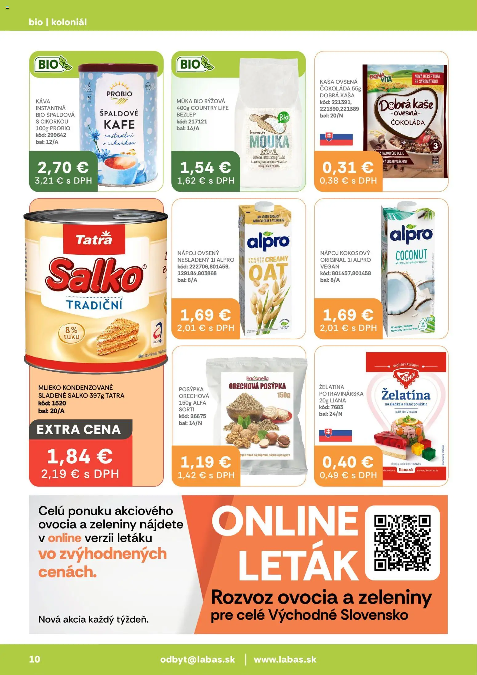 Nové Labaš akcie – leták je platný od 13.03.2026 | Strana: 10 | Produkty: Mlieko, Čokoláda, Múka, Alpro