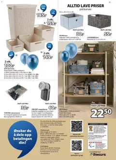 Forhåndsvisning av JYSK kundeavis gyldig fra 30.03.2026 | Side: 23 | Produkter: Pledd, Суміш дитяча, Kurv, Skittentøyskurv