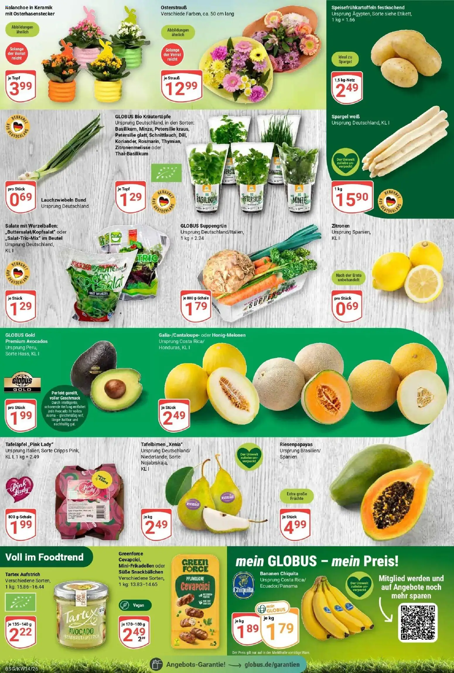 Globus prospekt Braunschweig	 – gültig ab 30.03.2026 | Seite: 12 | Produkte: Cevapcici, Bananen, Spargel, Petersilie