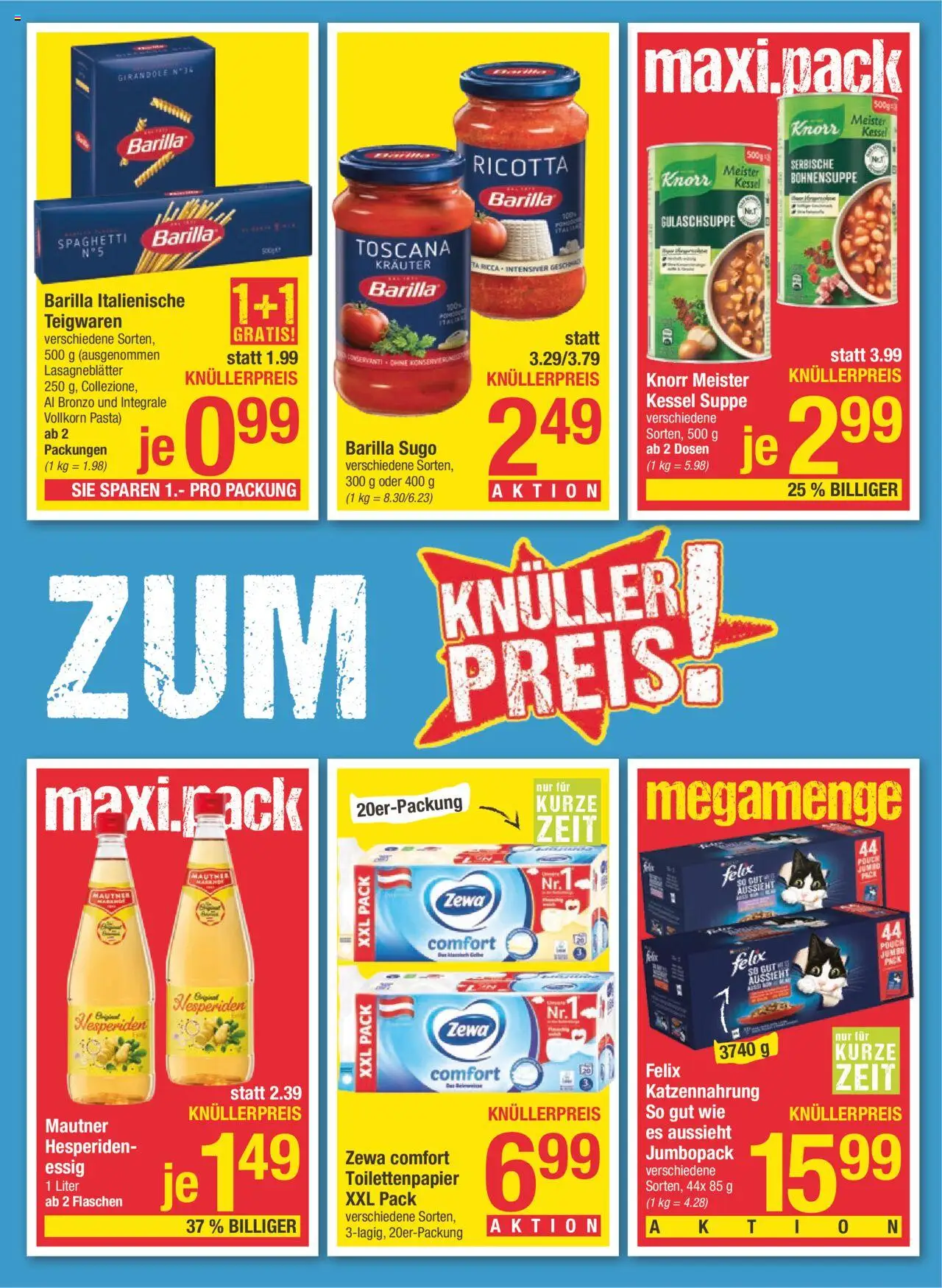 Maximarkt Flugblatt gültig ab 22.09.2025 | Seite: 3 | Produkte: Pasta, Hajdina liszt