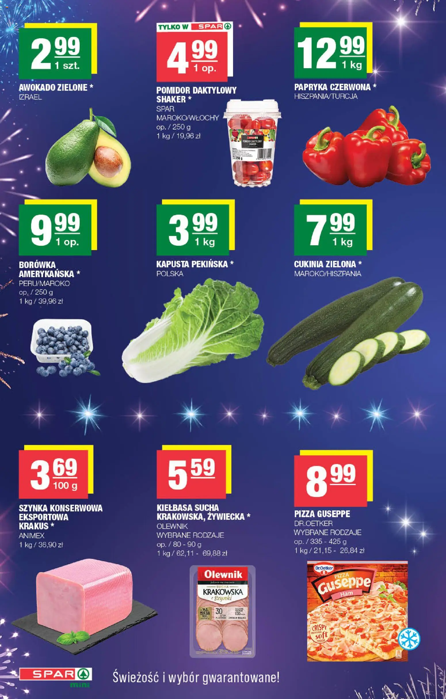 Spar Gazetka - Mini od 30.12.2025 | Strona: 2 | Produkty: Kiełbasa, Kapusta pekińska, Cukinia, Pizza