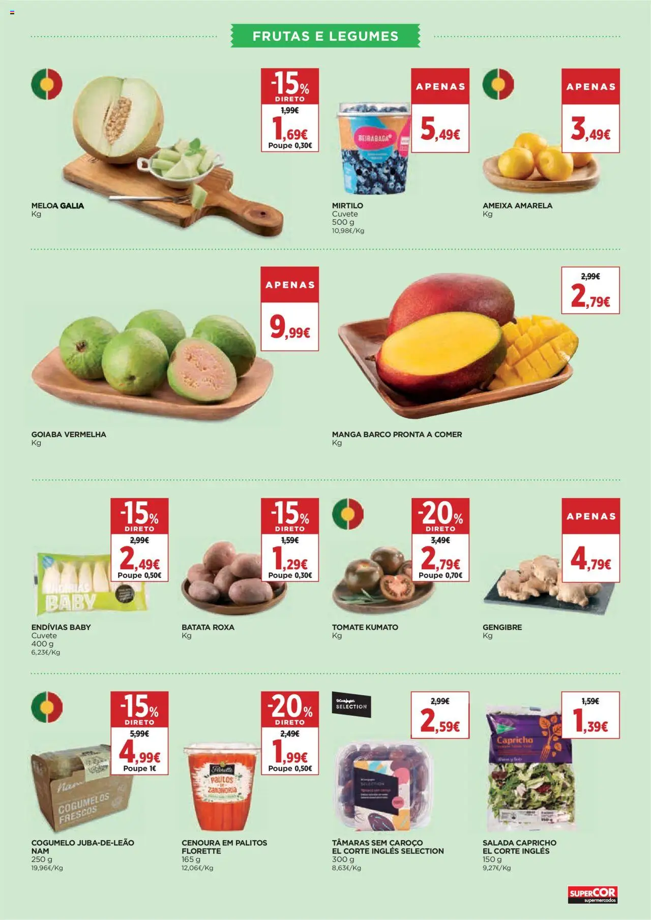 El Corte Ingles folheto │ válido de 25.07.2025 | Página: 3 | Produtos: Tâmaras, Tomate, Cogumelos, Salada