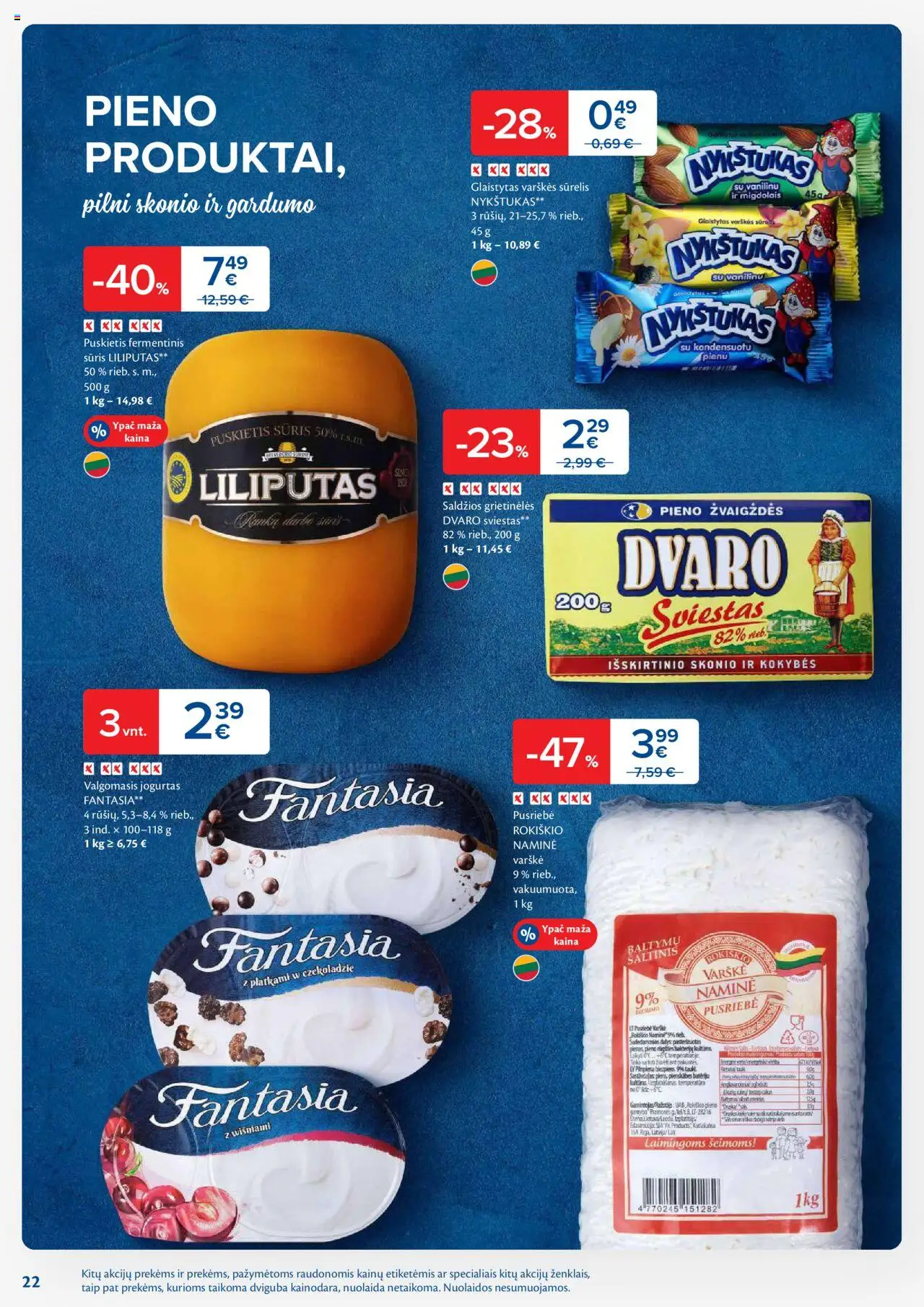 MAXIMA leidinys│galioja nuo 05.08.2025 | Puslapis: 22 | Prekių: Fermentinis sūris, Sūrelis, Jogurtas, Sūris