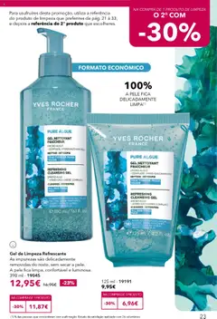 Gel de Limpeza Refrescante, As impurezas são delicadamente removidas do rosto, sem secar a pele. A pele fica limpa, confortável e luminosa. 390 ml - 19045 │ válido de 28.08.2025 | Página: 23 | Produtos: Gel de limpeza