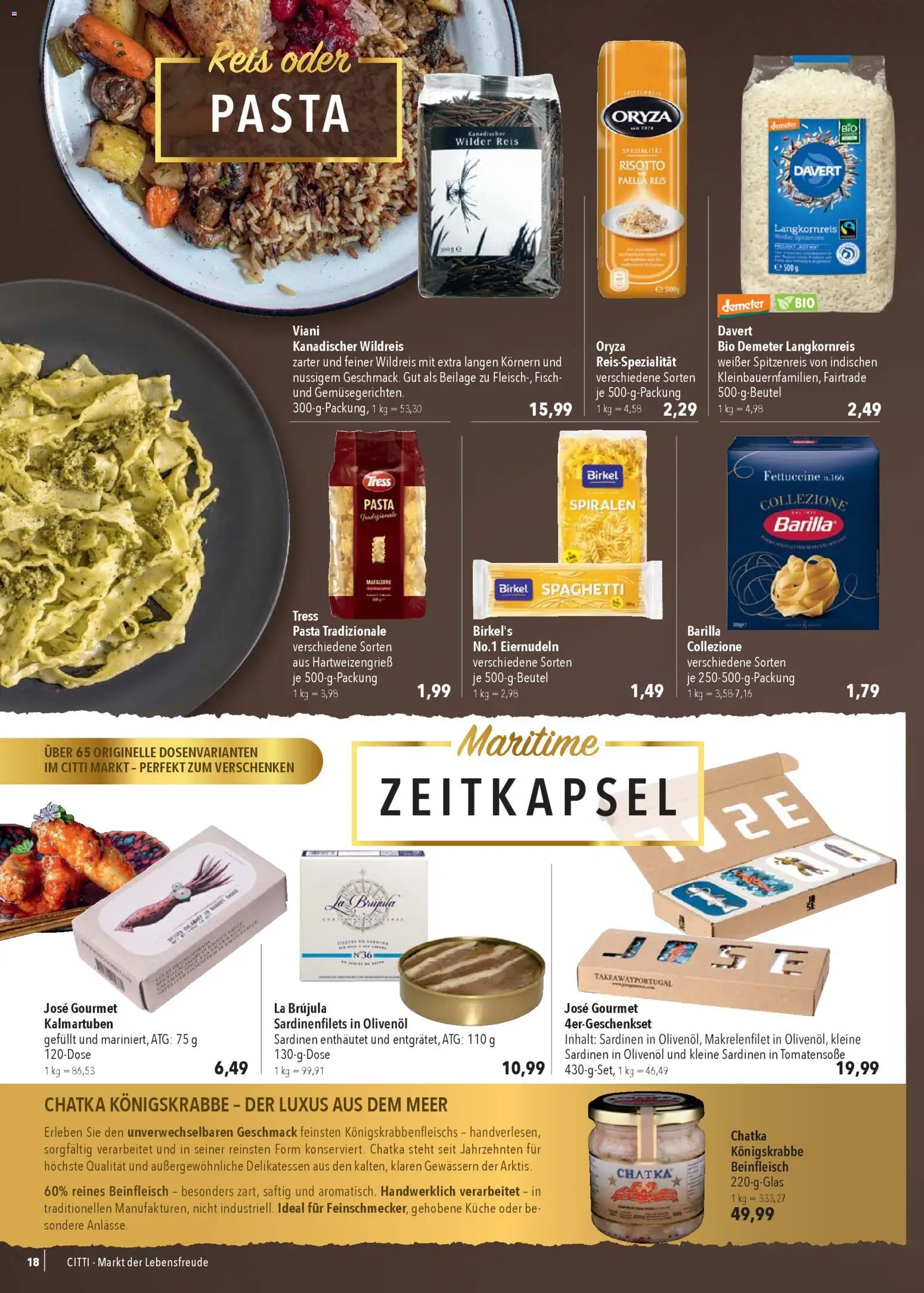 CITTI Markt Prospekt 	 – gültig ab 17.12.2025 | Seite: 18 | Produkte: Barilla, Olivenol, Fisch, Pasta