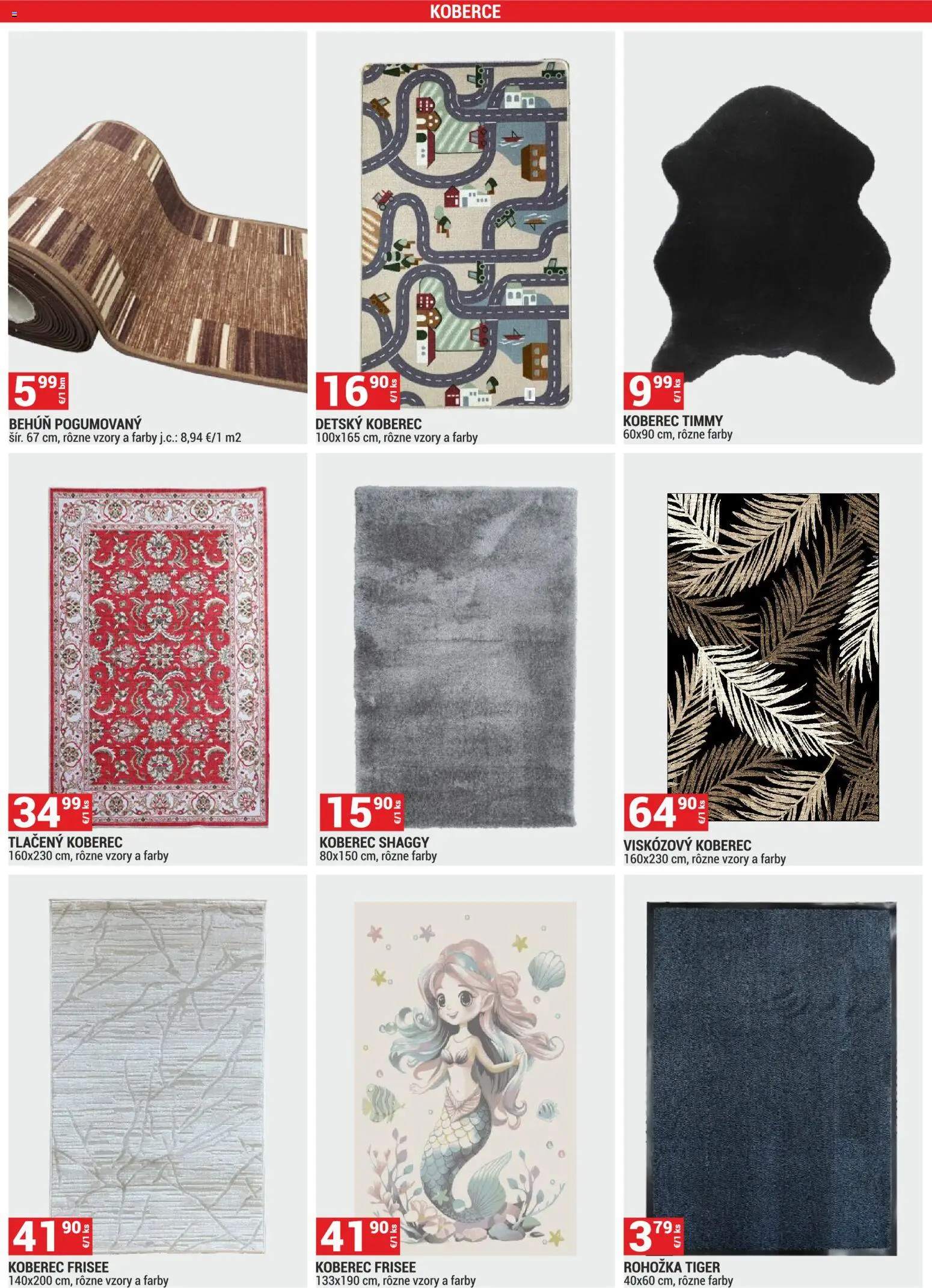 Nové Merkury Market akcie – leták je platný od 01.02.2026 | Strana: 31 | Produkty: Rohožka, Detský koberec, Koberec