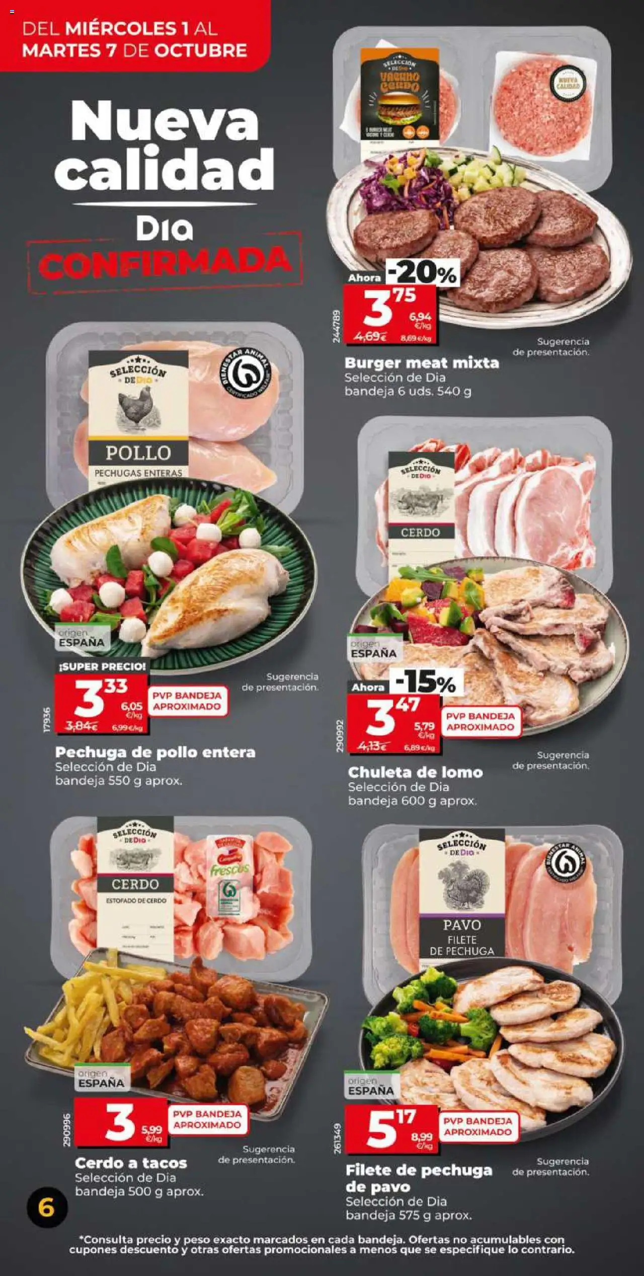 Dia - folleto Market │ válido desde el 01.10.2025 | Página: 6 | Productos: Cerdo, Peso, Filete, Bandeja