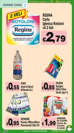 Anteprima del volantino Primo Prezzo volantino valido a partire dal 19.03.2026 | Pagina: 24 | Prodotti: Spugna, Carta igienica, Panno microfibra, Aceto