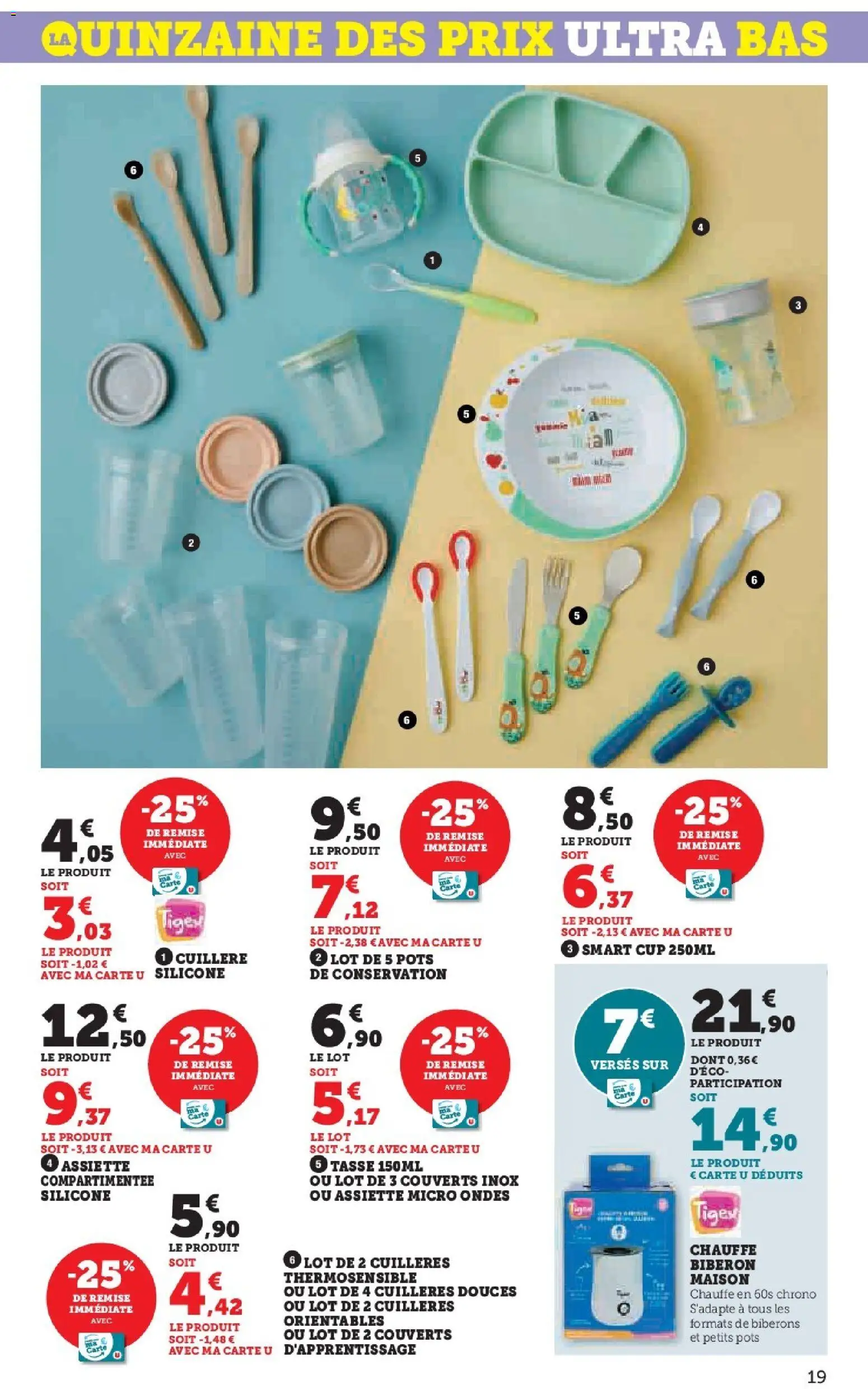 {H1} | Page: 19 | Produits: Biberon, Cuillères