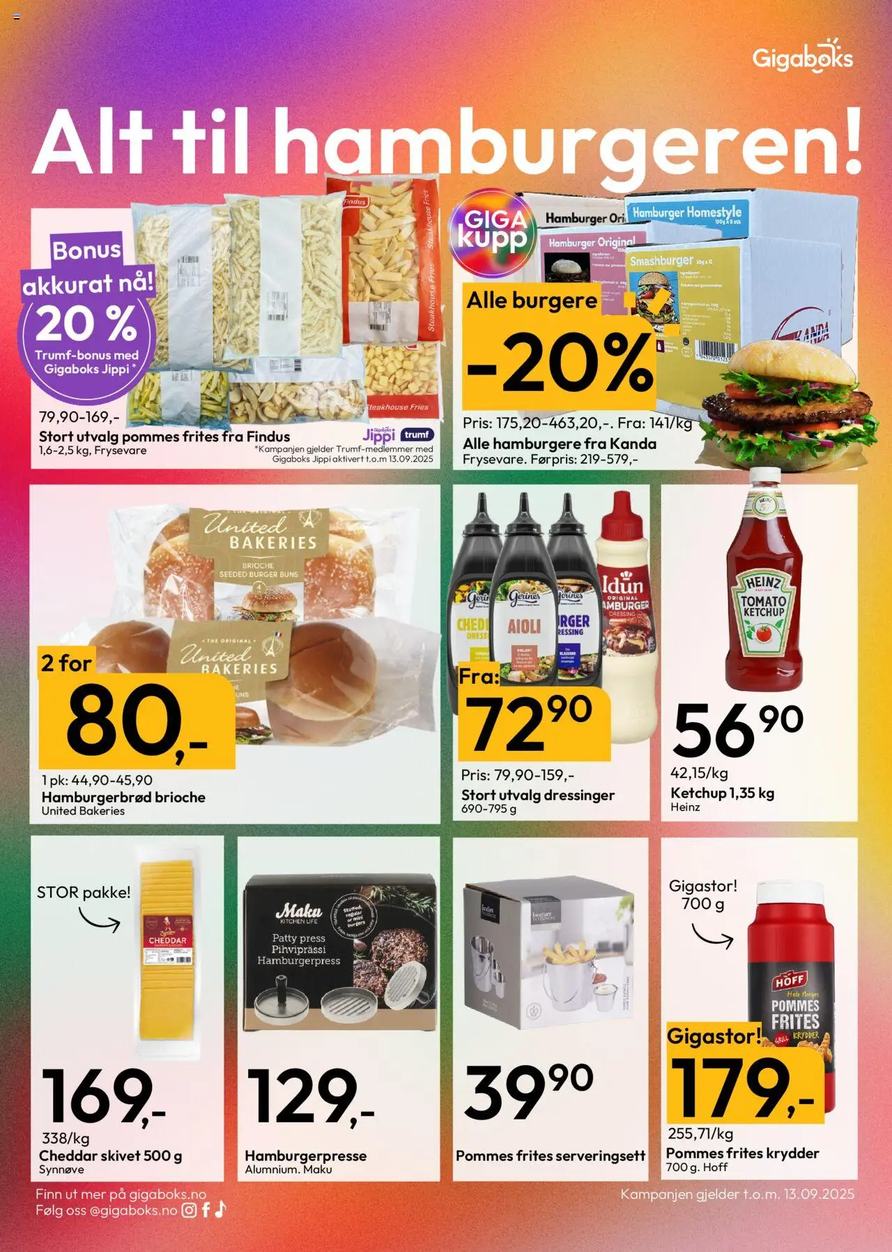  | Side: 4 | Produkter: Ketchup, Grill, Hamburgerbrød, Topper