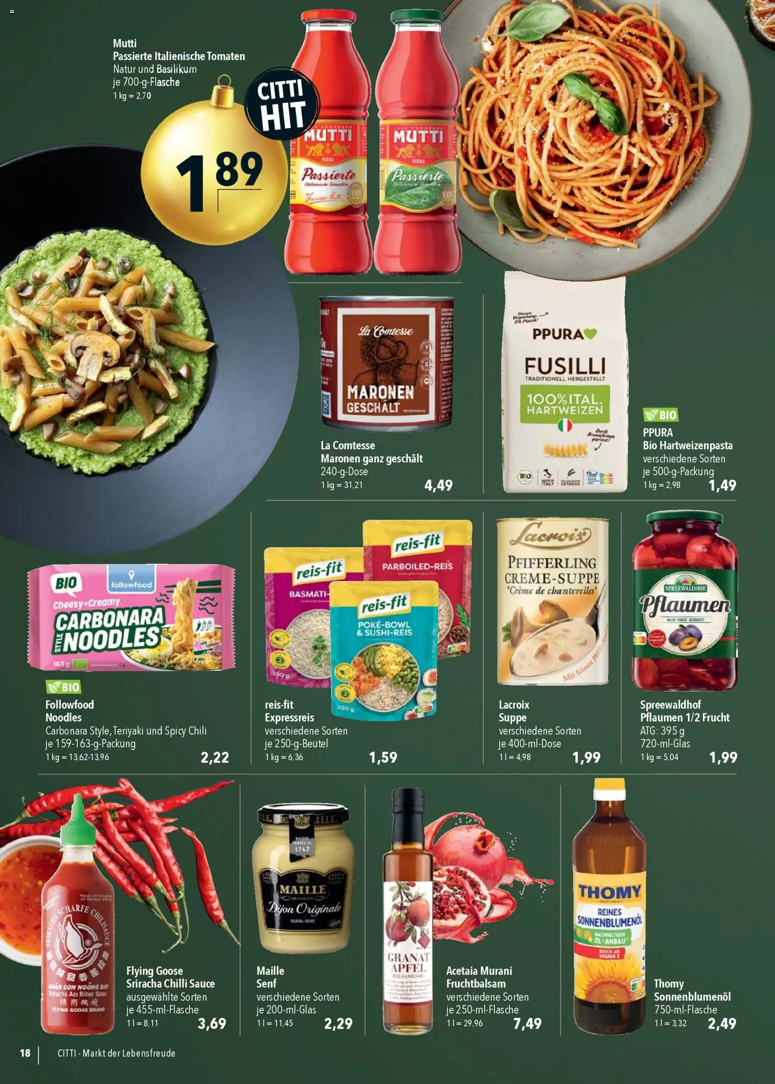 CITTI Markt - Black Friday – gültig ab 26.11.2025 | Seite: 22 | Produkte: Pflaumen, Tomaten, Creme, Chili