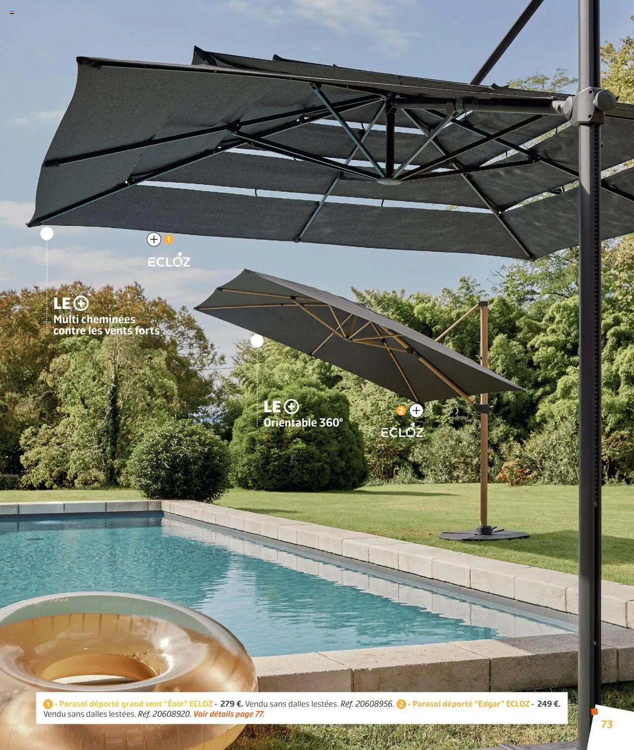  | Page: 72 | Produits: Parasol déporté, Parasol