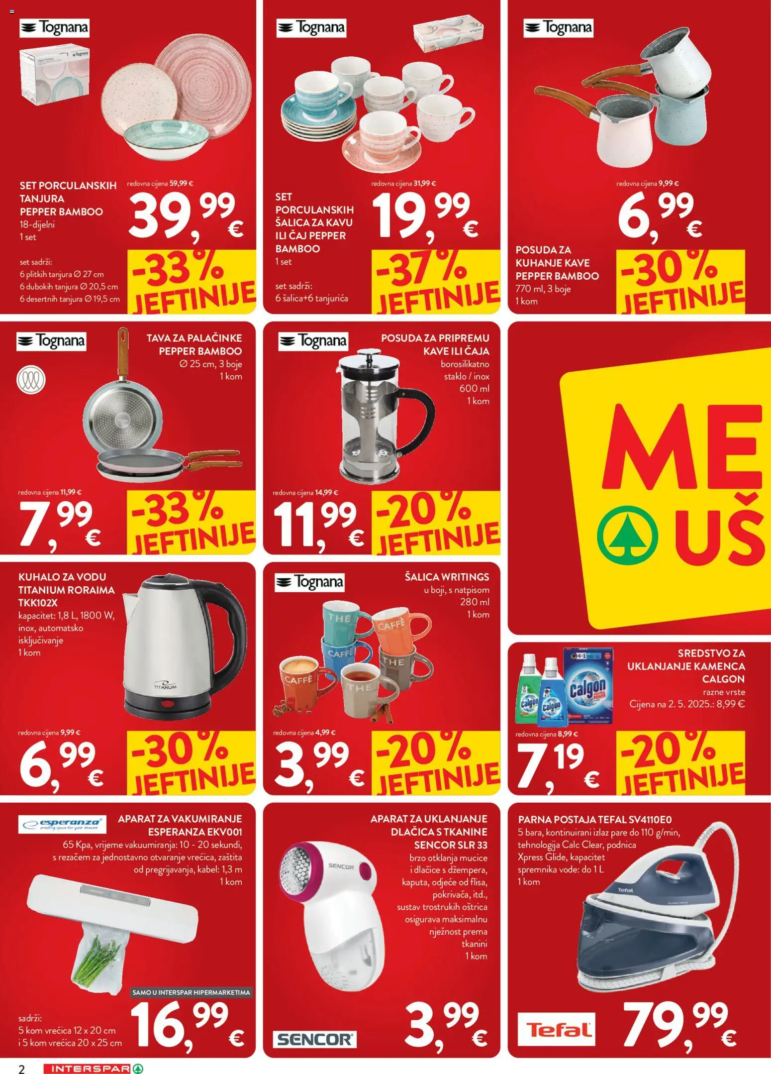 Interspar katalog | vrijedi od 07.01.2026 | Stranica: 2 | Proizvodi: Tognana, Tava, Šalica, Kabel