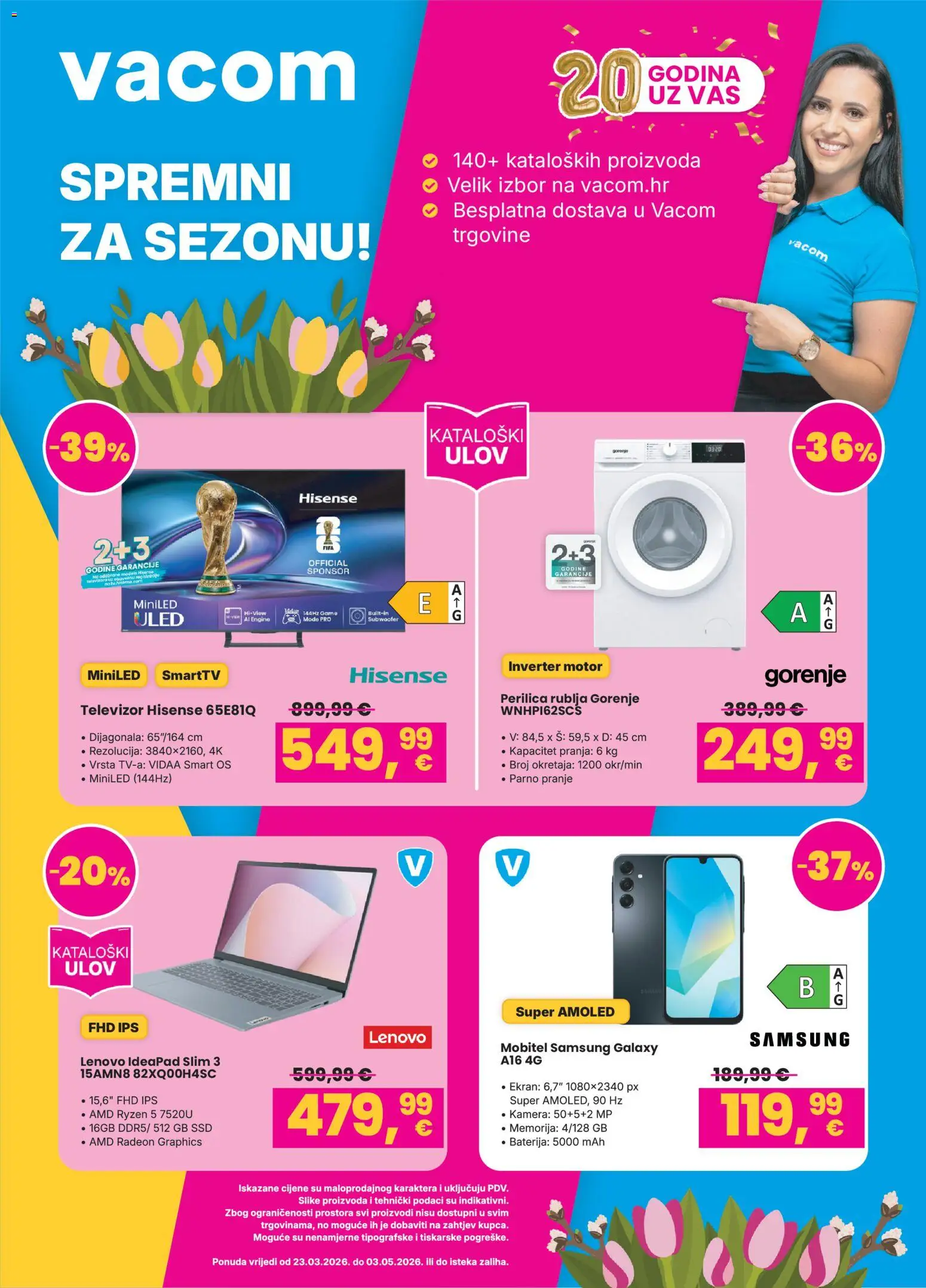 Vacom katalog | vrijedi od 23.03.2026 | Stranica: 1 | Proizvodi: Baterija, Perilica rublja, Televizor