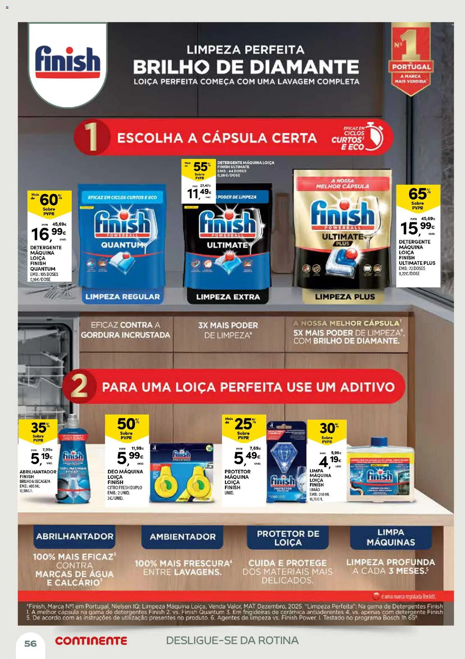 Continente Açores Momentos de pausa │ válido de 21.04.2026 | Página: 56 | Produtos: Agua, Máquina de lavar, Abrilhantador, Detergente