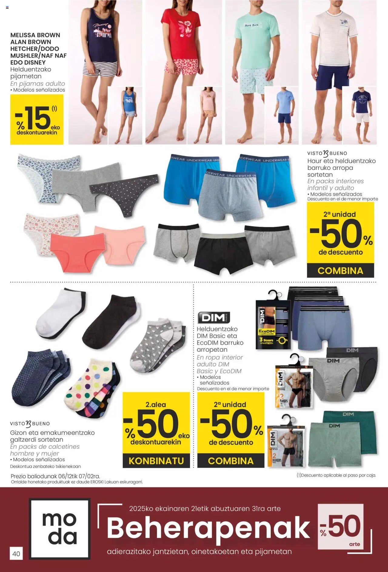 Eroski - Handia │ válido desde el 12.06.2025 | Página: 40 | Productos: Ropa interior, Boxers, Ropa