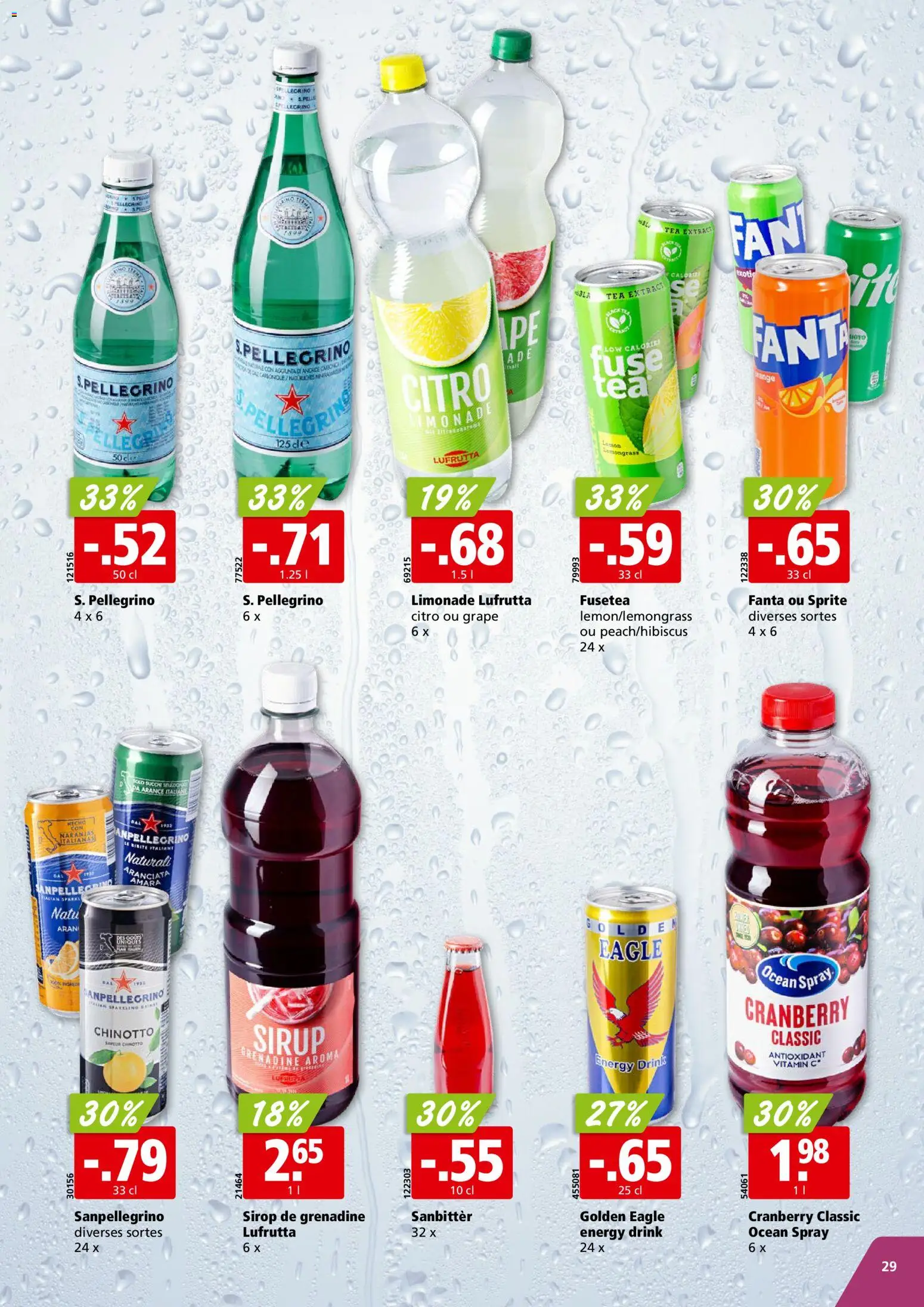 Aligro Aktionen Chavannes, Matran, Genève, Sion – gültig ab 16.02.2026 | Seite: 29 | Produkte: Fanta, Sprite, Limonade, Sirup