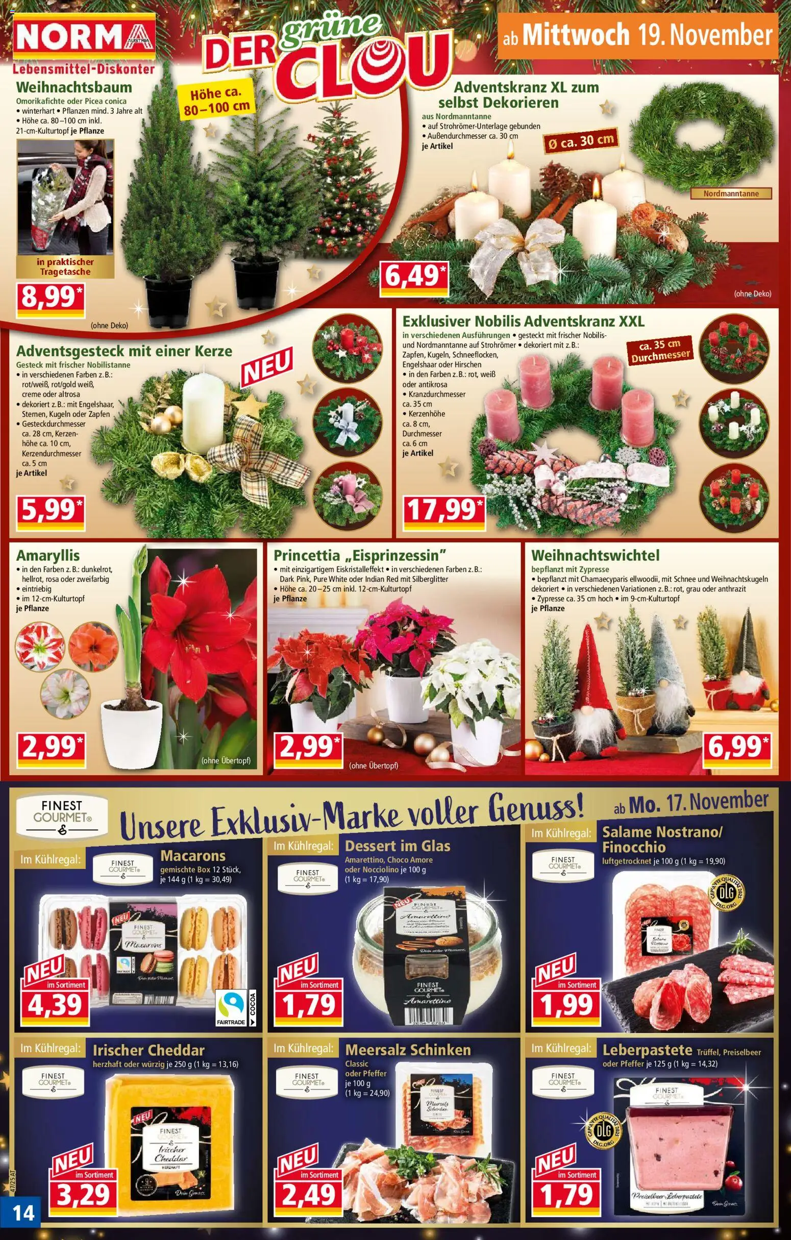 Norma Flugblatt gültig ab 17.11.2025 | Seite: 14 | Produkte: Pfeffer, Box, Creme, Schinken