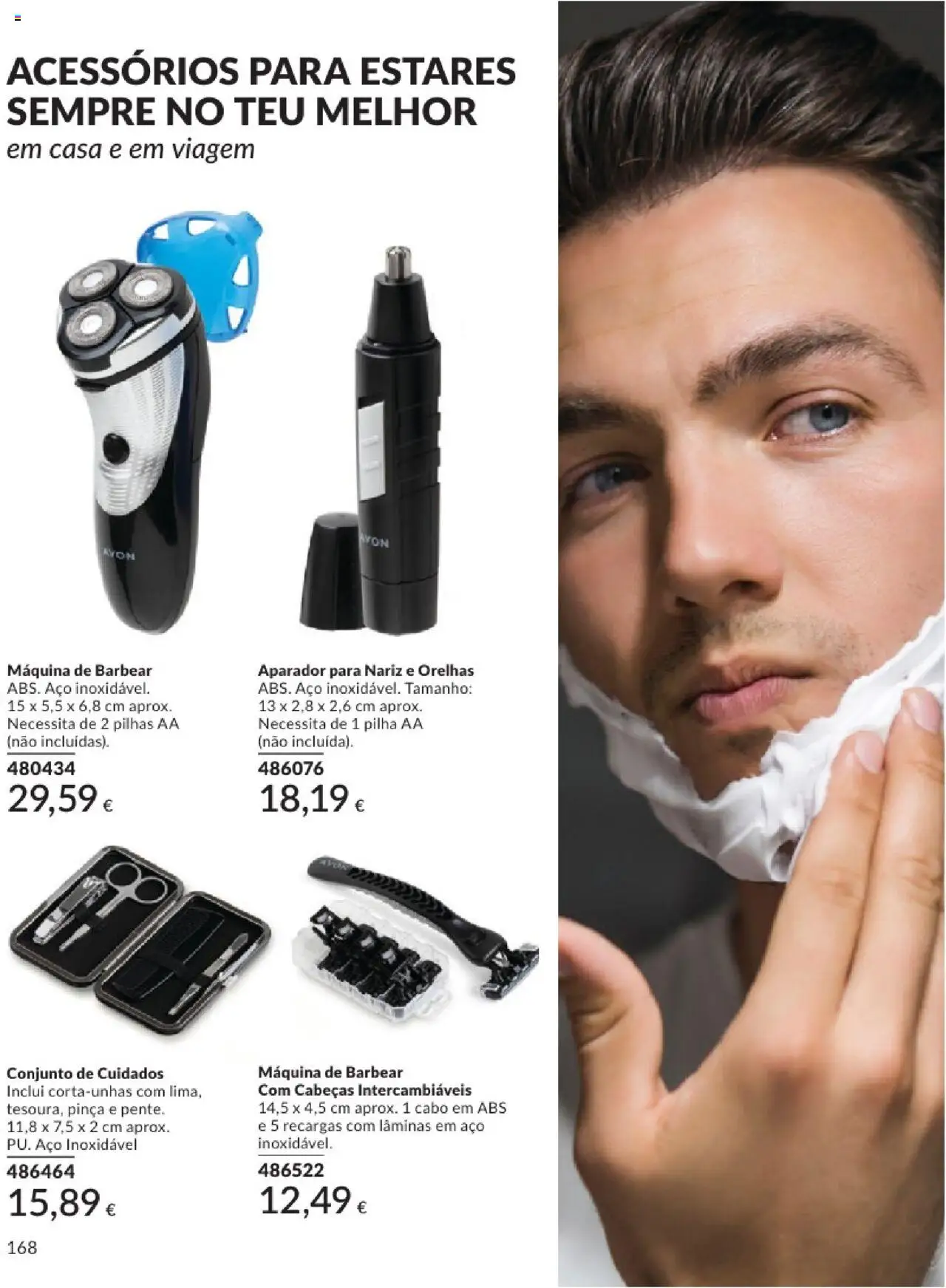Catálogo Avon Campanha 8 │ válido de 01.08.2025 | Página: 168 | Produtos: Pinça, Corta-unhas, Pilhas, Aparador