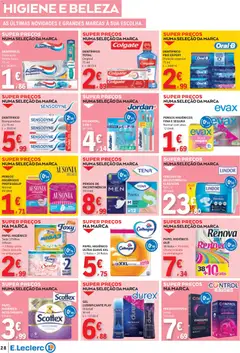 Pré-visualização E.Leclerc folheto válido de 05.03.2026 | Página: 28 | Produtos: Papel higiénico, Pensos higiénicos, Fraldas, Preservativos