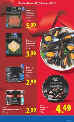 Vista previa Deluxe Perlitas de salmón ahumado, Perlitas de salmón ahumado. 100 g válido desde el 10.11.2025 | Página: 25