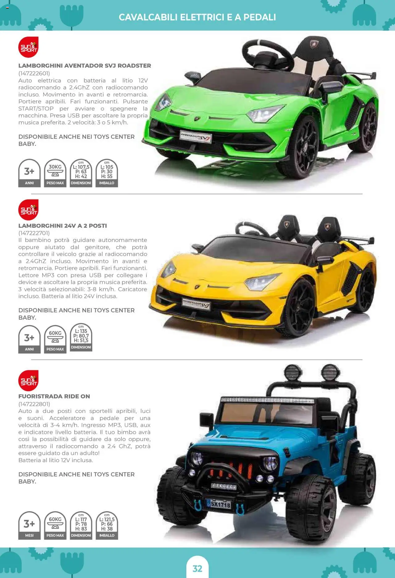 Volantino Toys Center del 03.04.2025 | Pagina: 34 | Prodotti: MP3, USB, Presa, Batteria