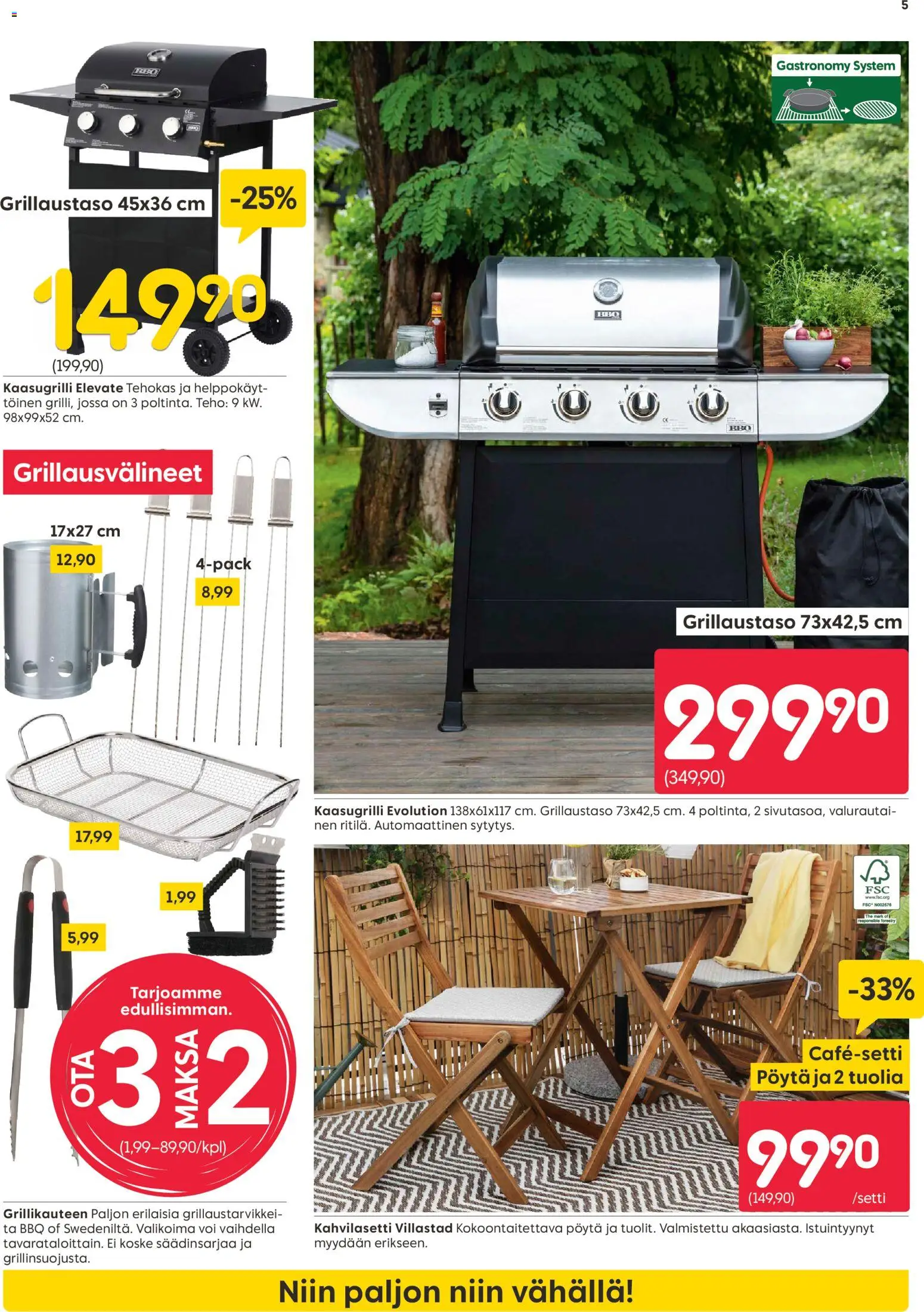 Rusta tarjoukset – voimassa 23.03.2026 alkaen | Sivu: 5 | Tuotteet: Kaasugrilli, Pöytä, Voi