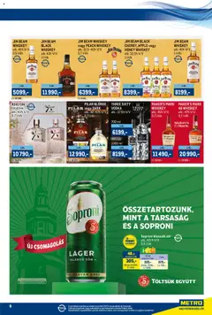 Metro akciós ujság - amely érvényes a következő dátumtól: 15.07.2025 | Oldal: 5 | Termékek: Rum, Sör, Gin, Whisky