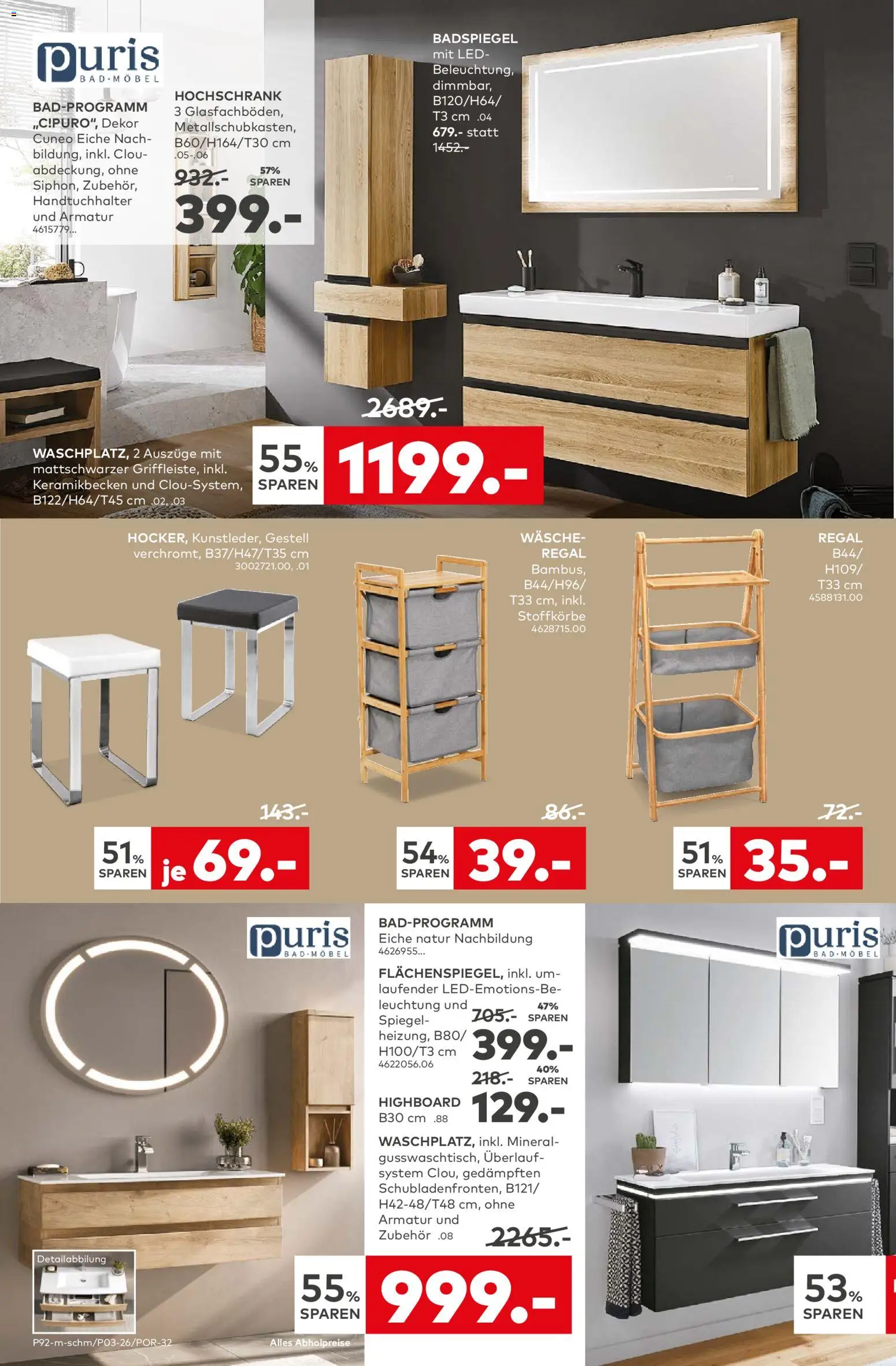 Porta! Küchentester gesucht: Jetzt bewerben und Küche zum halben Preis sichern - Aachen – gültig ab 05.01.2026 | Seite: 14 | Produkte: Bad, Spiegel, Handtuchhalter, Hochschrank