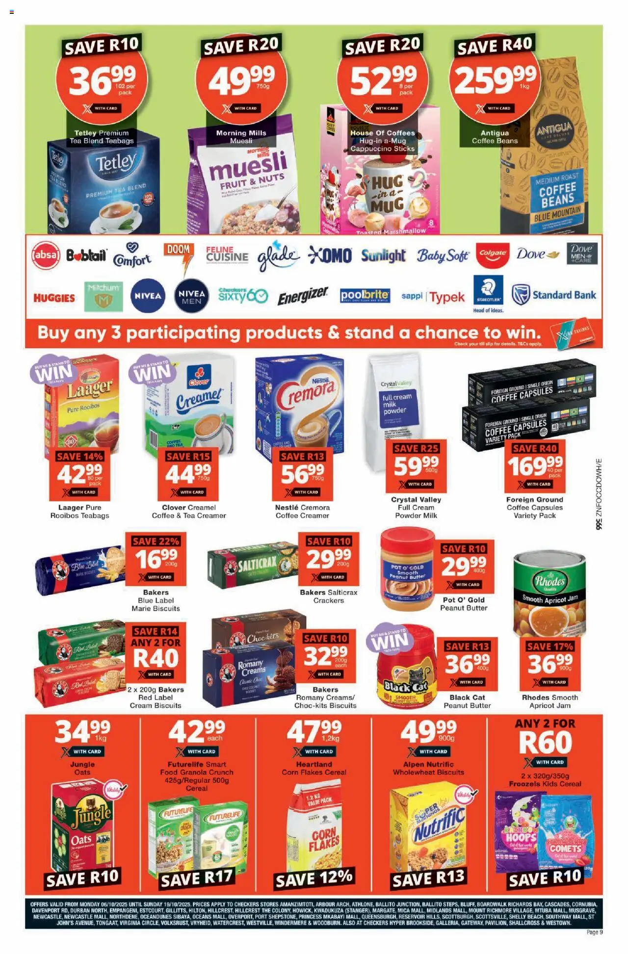 New Checkers catalogue – valid from 06.10.2025 | Page: 9 | Products: Butter, Biscuits, Nuts, Cream